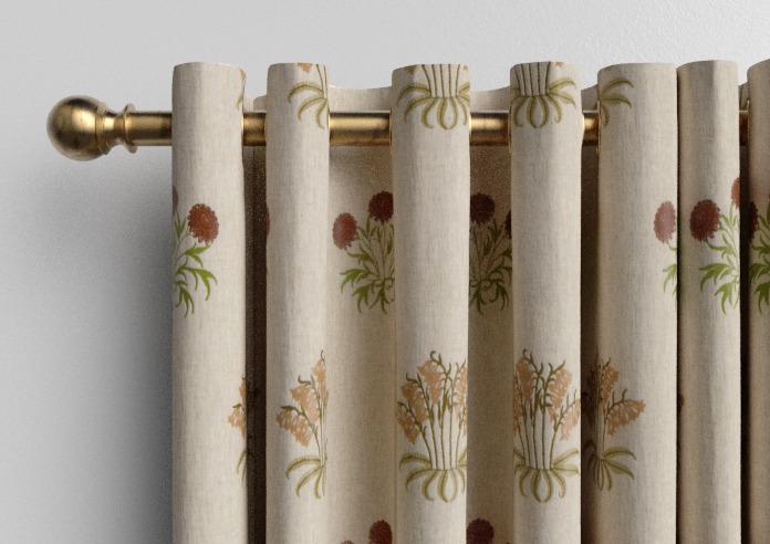 William Morris At Home Lily Flower Embroidery, Madder - Made to Measure Curtains - Image 12